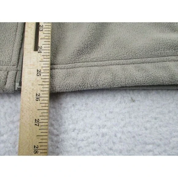 Columbia‎ Sportswear Sweater Mens Medium Full Zip Beige Fleece Pockets Outdoor M